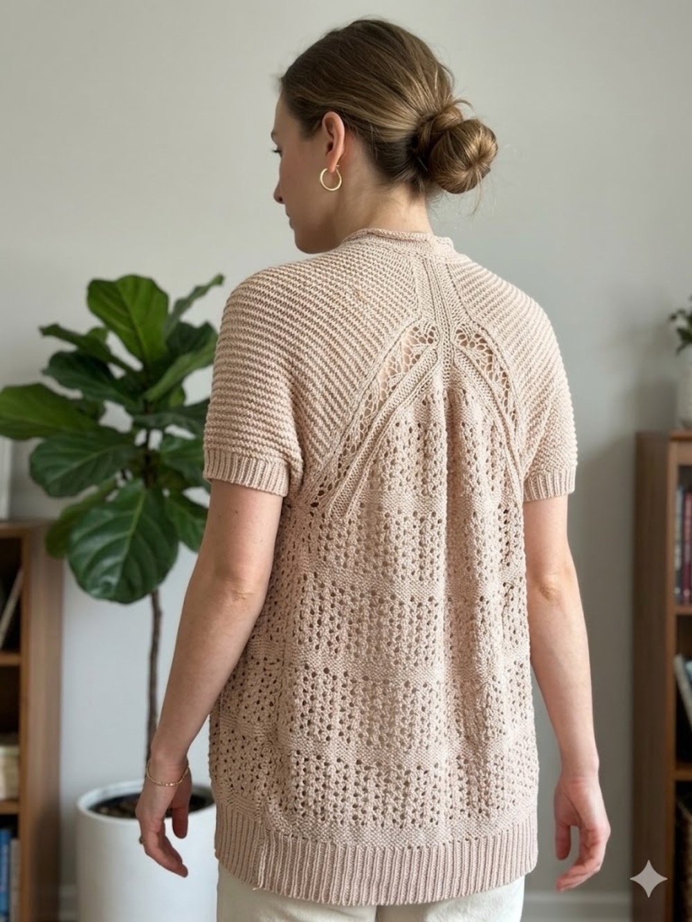 Anthropologie Knit Cardigan Short Sleeve